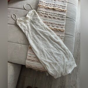 Oh Polly White Beaded Dress